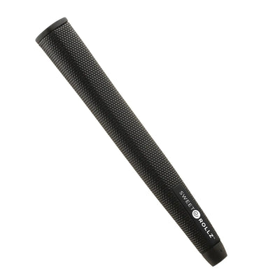 Bethpage Black putter grip side view, textured black surface with Sweet Rollz logo
