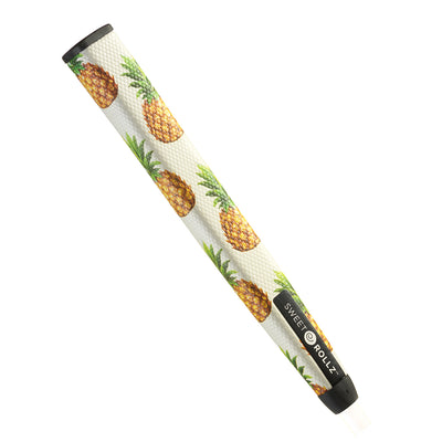 La Piña putter grip side view with pineapple pattern on white background
