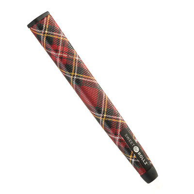 Scottie - Midsize putter grip with red tartan pattern, side view