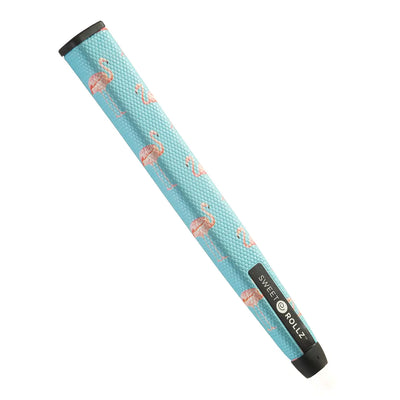 South Beach - Midsize putter grip with flamingo pattern, side view